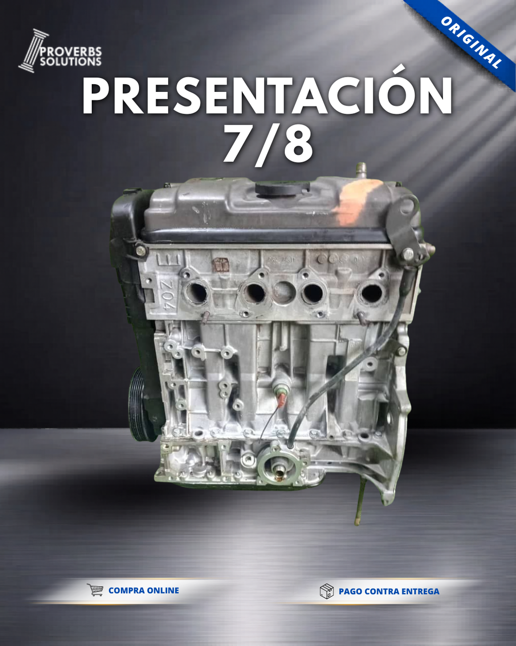 Motor Peugeot 206 1.4L 8V  (TU3JP) - 7/8 Usado de Importación