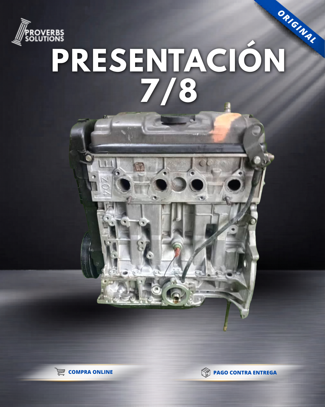 Motor Peugeot 206 1.4L 8V  (TU3JP) - 7/8 Usado de Importación