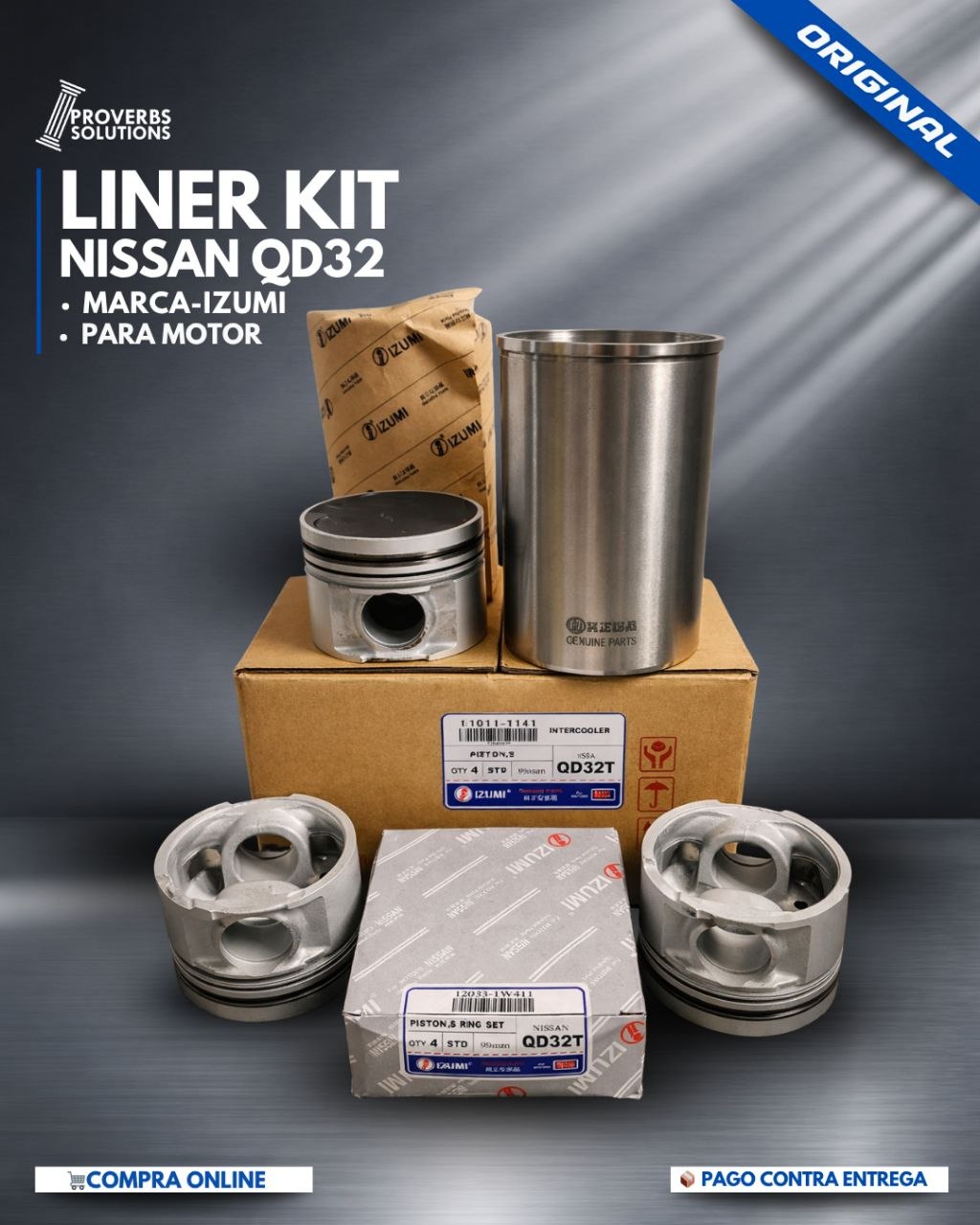 Liner Kit Nissan QD32 3.2L (4 Cil.) - Calidad Original Izumi (Japón)