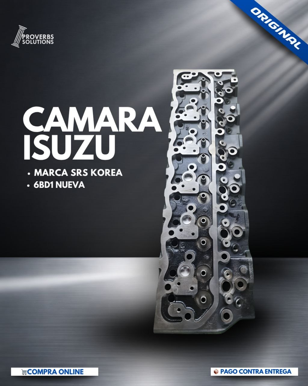 Cámara (Culata) para Motor Isuzu 6BD1 5.8L - Marca SRS Korea (Carcasa Nueva)