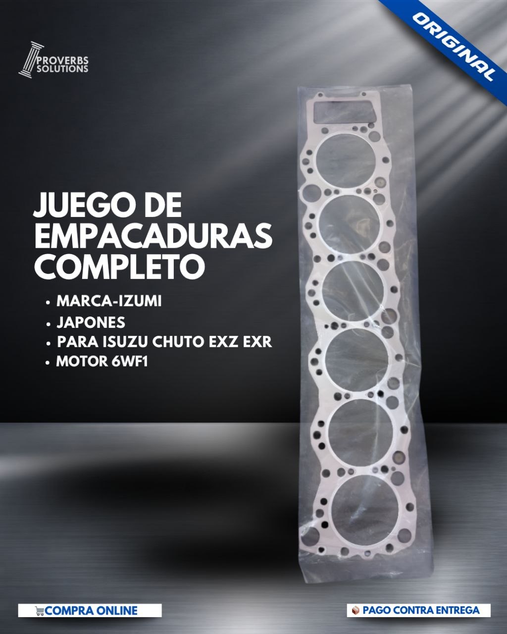 Juego de Empacaduras Completo Isuzu 6WF1 (14.3L) - Marca Izumi (Calidad Japonesa Premium)