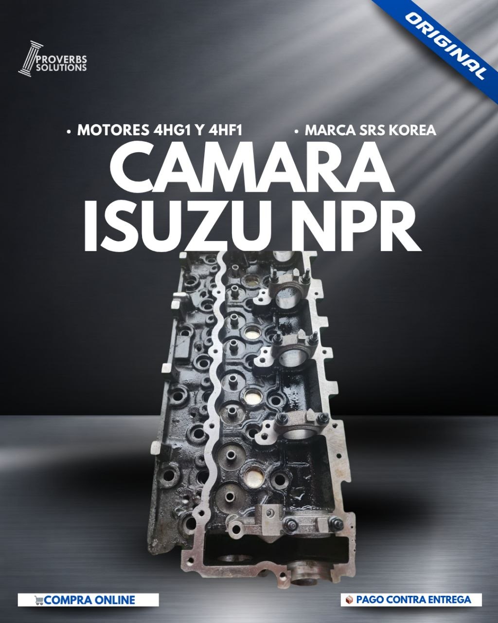 Cámara (Culata) para Motor Isuzu 4HG1 y 4HF1 - Marca SRS Korea (Carcasa Nueva)