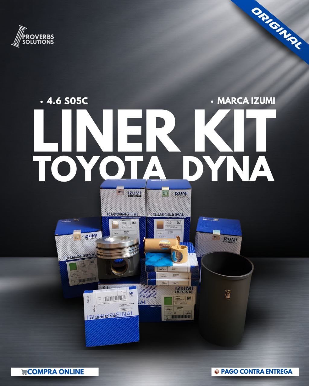 Liner Kit Toyota Dyna 4.6L Motor S05C - Calidad Original Izumi (Japón)